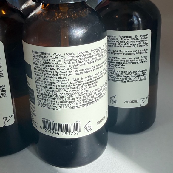 NWT Aesop Immediate Moisture Facial Spray 4 bottles - Picture 3 of 3
